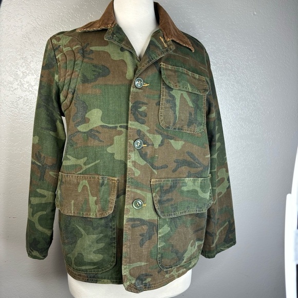 Mens Camo Hunting Jacket Divided Shell Pouches in Front Pocket Inside Game Pouch - Picture 4 of 16